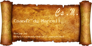 Csanády Marcell névjegykártya