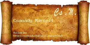 Csanády Marcell névjegykártya