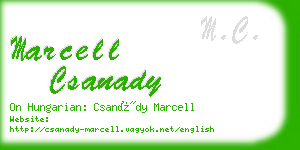 marcell csanady business card